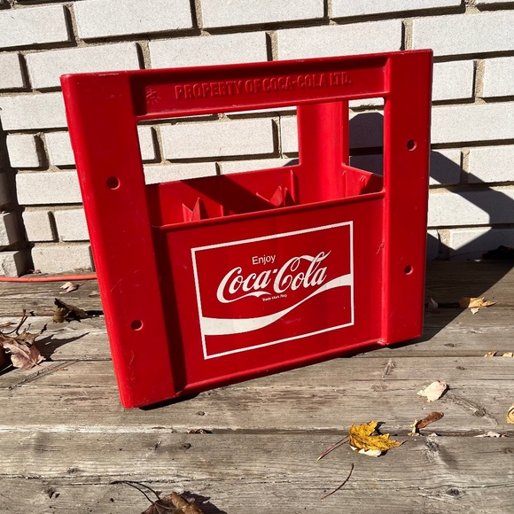 Vintage 80s Coca-Cola Coke Large Red Plastic Crate - Picture 1 of 6